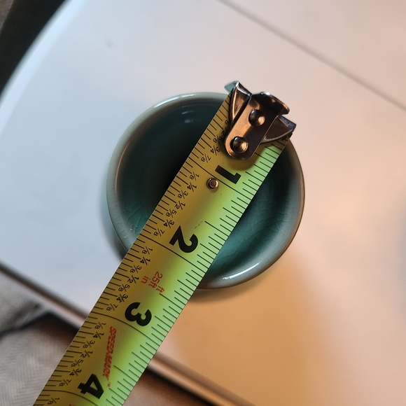 VINTAGE ASIAN KOREAN CELADON CRACKLE GREEN PORCELAIN VASE - Picture 5 of 8